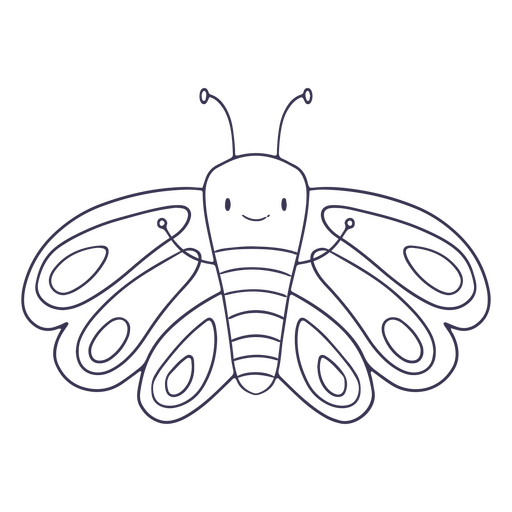 Schmetterling mit offenen Flügeln PNG-Design