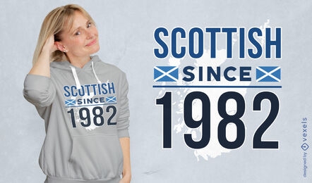 Design de camiseta escocês desde 1982