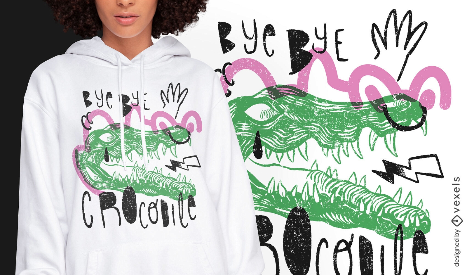 Bye crocodile t-shirt design