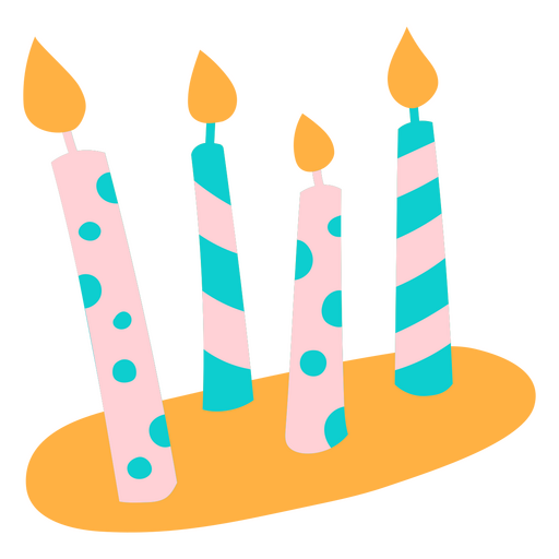 velas alegres de aniversário Desenho PNG