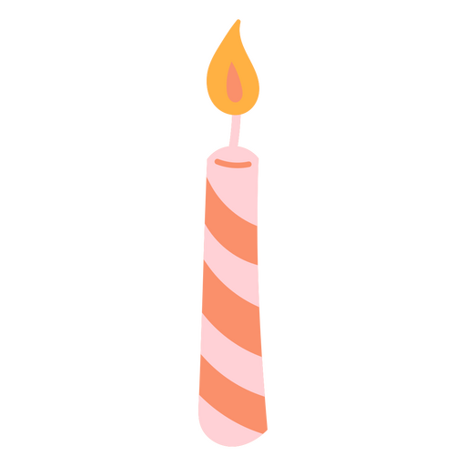 Pink simple birthday candle PNG Design