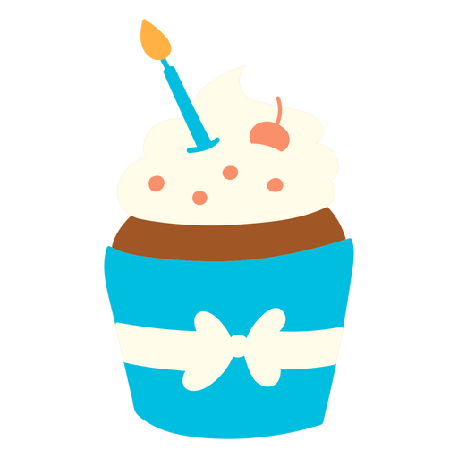 Birthday chocolate muffin PNG Design