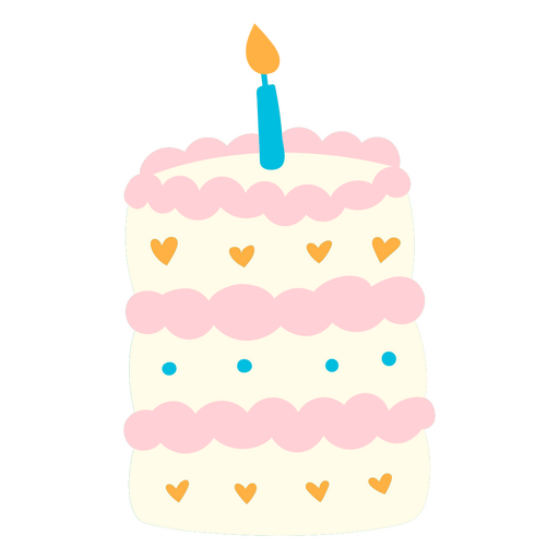 Birthday cute mini cake PNG Design