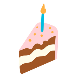 Diseño PNG Y SVG De Rebanada De Pastel De Chocolate De Cumpleaños Para  Camisetas