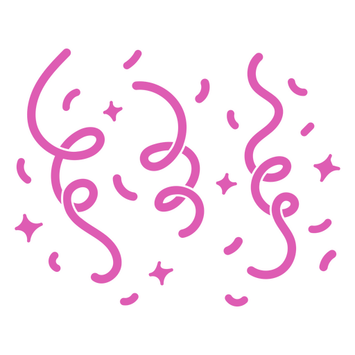 Birthday swirls confetti PNG Design