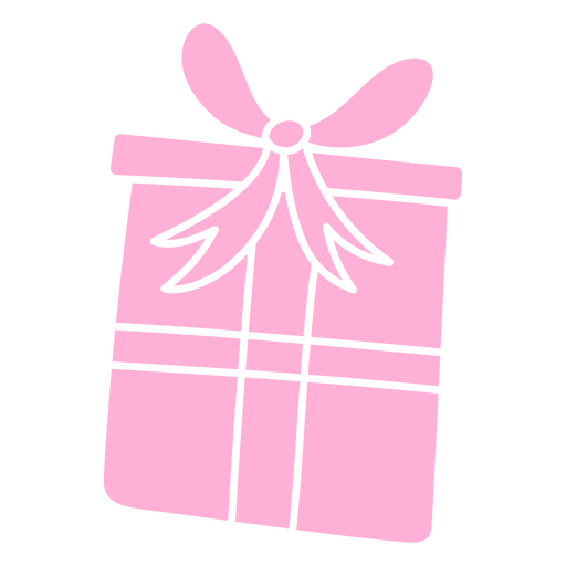 Pink birthday gift box PNG Design