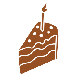 Slice of birthday cake PNG Design