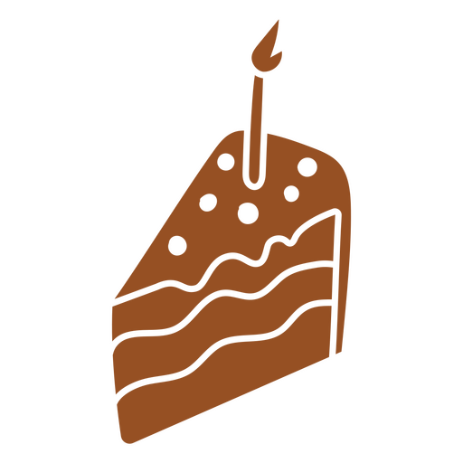 Fatia de bolo de aniversário Desenho PNG