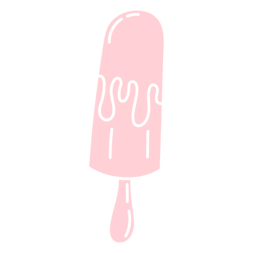 Pink ice cream melting PNG Design