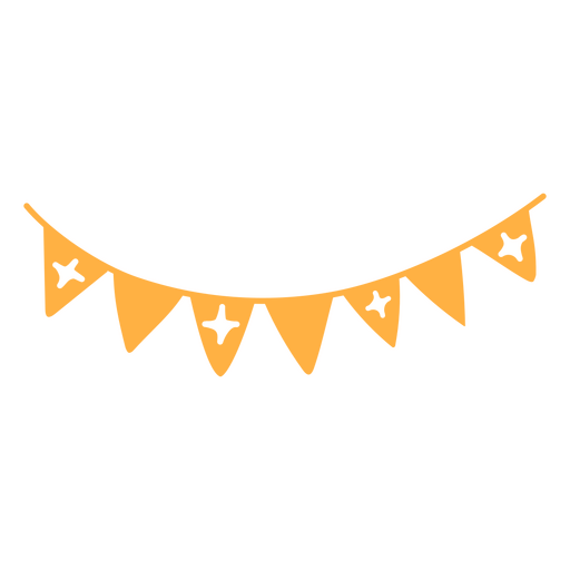 Banner de cumpleaños amarillo Diseño PNG