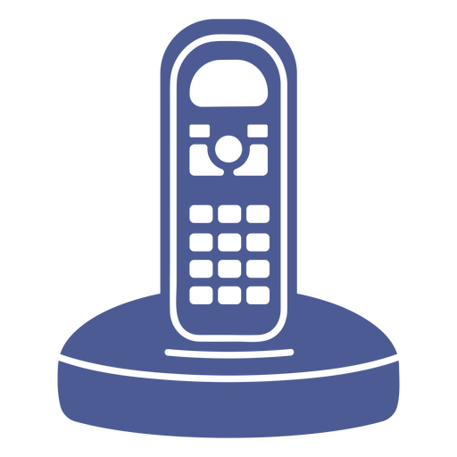 Blue telephone icon cut out PNG Design