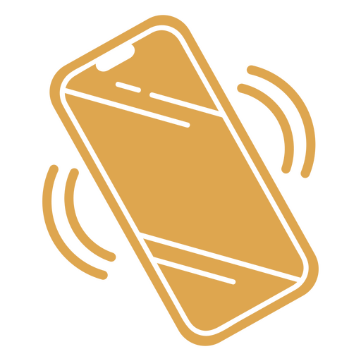 Icon of a phone ringing PNG Design