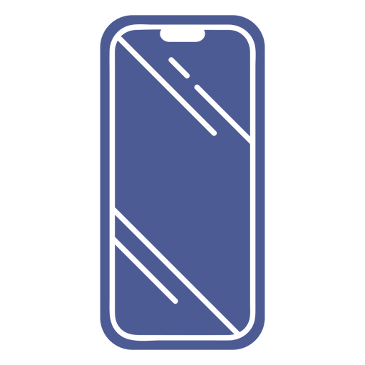 Blue icon of smartphone PNG Design