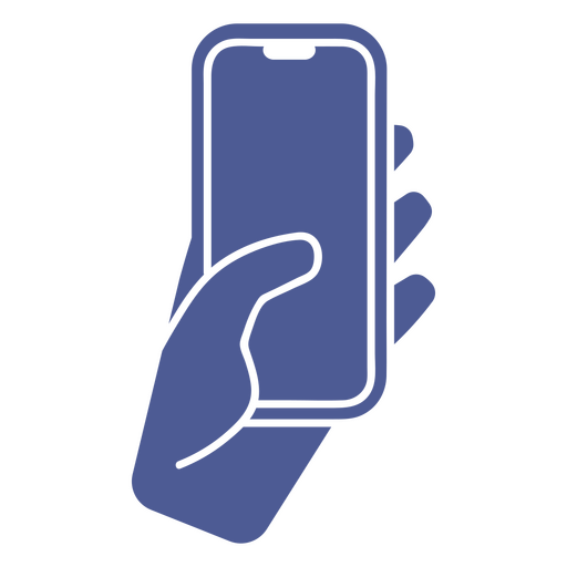 Smartphone in der Hand PNG-Design