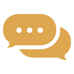 Chat Yellow Bubbles Icon PNG & SVG Design For T-Shirts