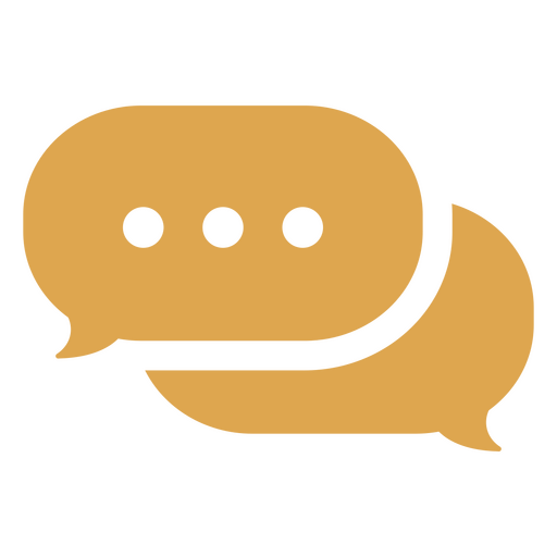 Chat icono de burbujas amarillas Diseño PNG