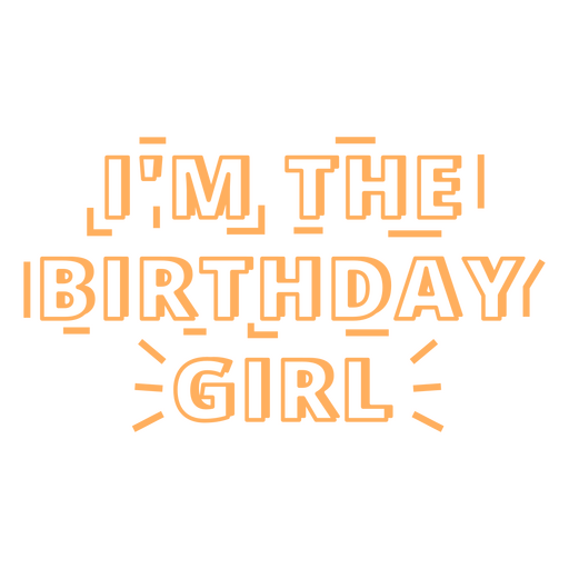 Ich bin das Geburtstagskind PNG-Design