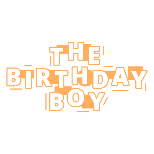 The birthday boy logo PNG Design