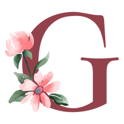 The Letter G With Pink Flowers PNG & SVG Design For T-Shirts