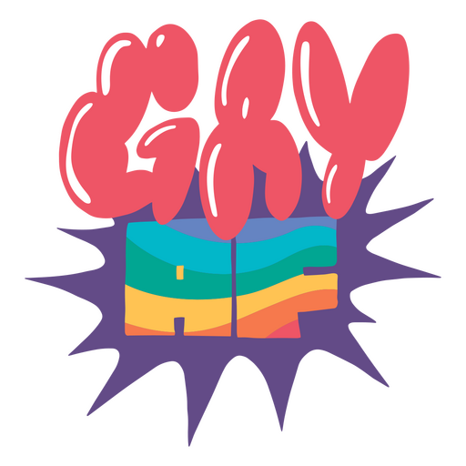 Gay af lettering PNG Design