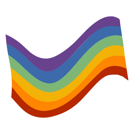 Rainbow pride flag flat PNG Design