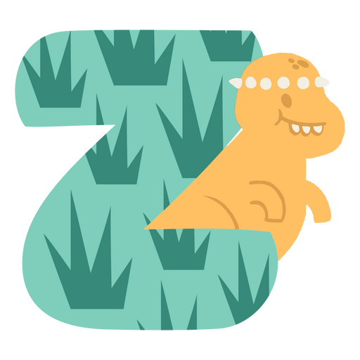 tiranosaurio rex letra z Diseño PNG