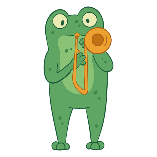 Frosch Trompeter PNG-Design