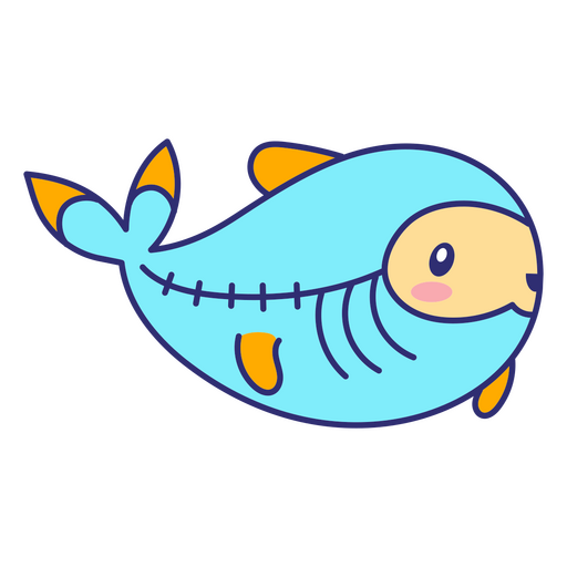 Kawaii-Fische, die im Dunkeln leuchten PNG-Design