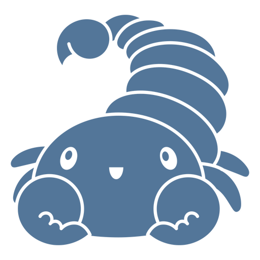Blauer Skorpion sitzt PNG-Design