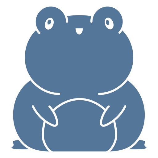 Cute frog standing cut out PNG Design