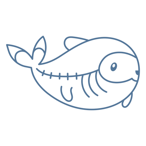 Biolumineszenter kawaii Fisch PNG-Design