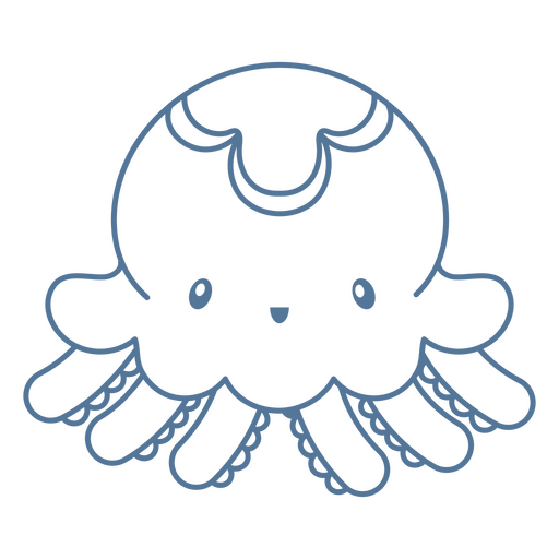 Água-viva bioluminescente Kawaii Desenho PNG