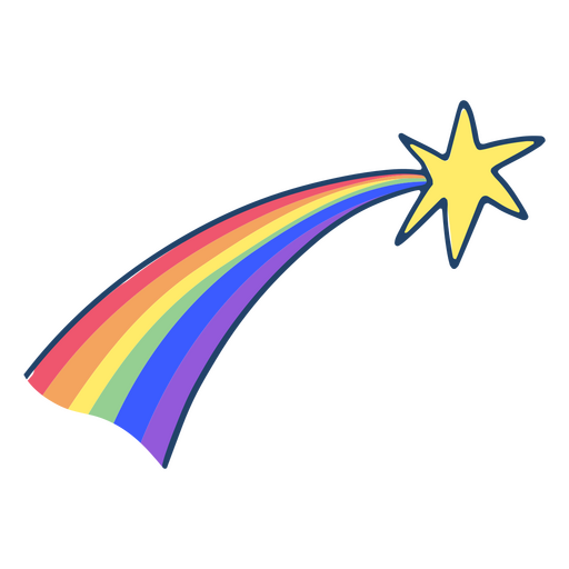 Pride rainbow star PNG Design