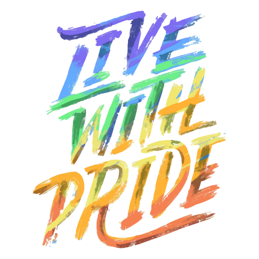 Pride month colorful lettering PNG Design