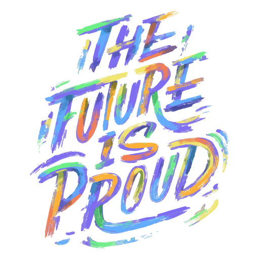Pride colorful lettering PNG Design