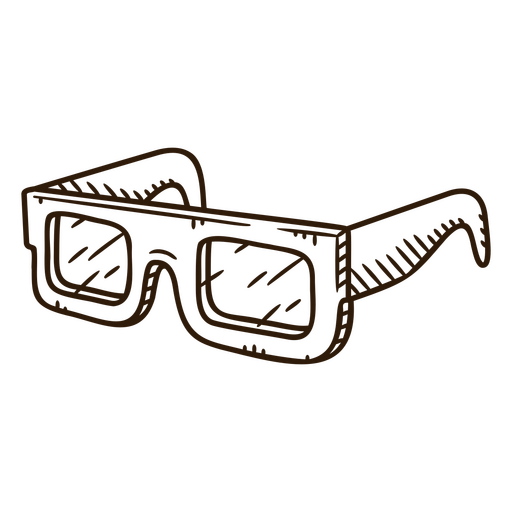 3D vintage movie glasses PNG Design