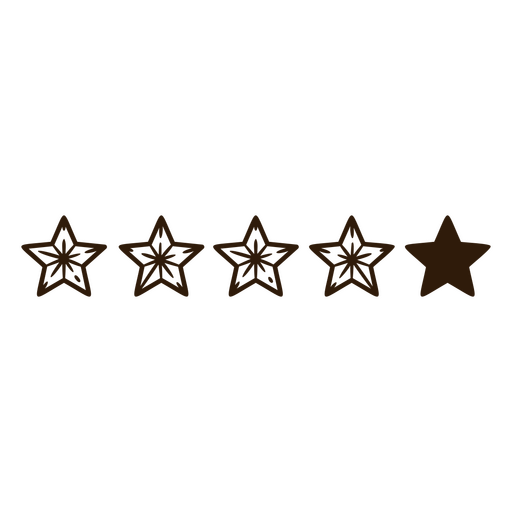 Five star movie rating PNG Design