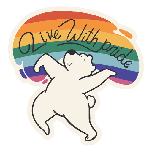Live with pride badge PNG Design