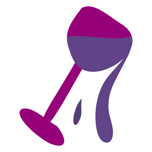 Copa de vino violeta Diseño PNG