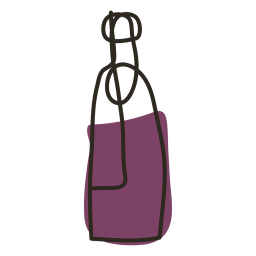 Lila Flasche Wein PNG-Design