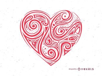 San Valentín Vector corazón rojo