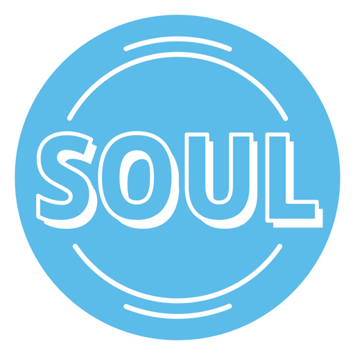Soul blue badge PNG Design