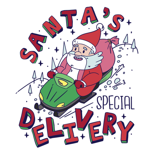 Santa's special delivery PNG Design