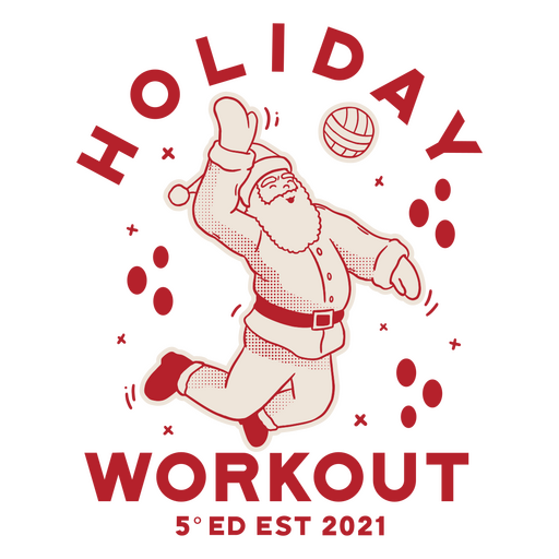 Papai Noel palavras férias treino voleibol Desenho PNG