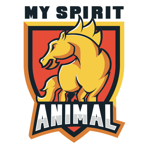 My spirit animal horse logo PNG Design