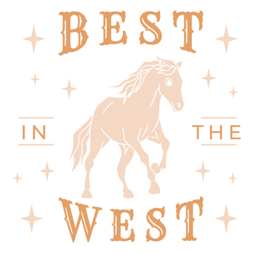 Bestes Pferd im Westen PNG-Design