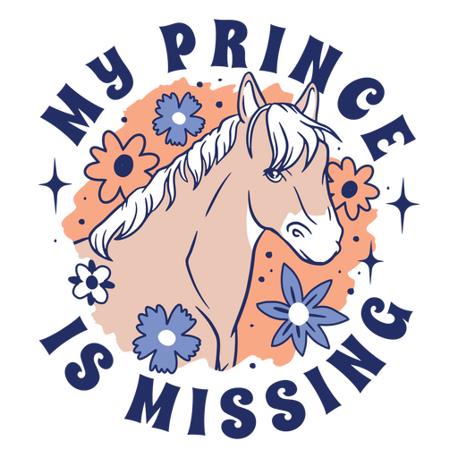 A mi principe le falta el caballo. Diseño PNG