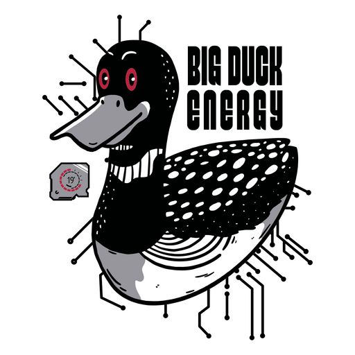 Duck with red eyes PNG Design