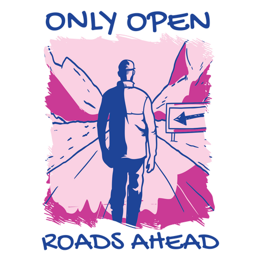 Apenas estradas abertas à frente Desenho PNG