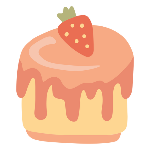 Design PNG E SVG De Bolo De Morango Com Recheio Para Camisetas